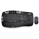 Logitech Wireless Keyboard &amp; Mouse Combo, MK550 Wave, Black, USB Receiver (Powered by 4xAA, included)