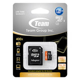 Team Group Memory Card microSDXC 128GB, UHS-I, 20MB/s Write*, with SD Adapter, Lifetime Warranty
