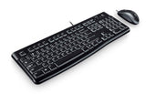 Logitech Wired Keyboard &amp; Mouse Combo, Desktop MK120, Black, USB