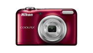 Nikon Digital Compact Camera COOLPIX A10, Red, 16.1MP, 5x Optical Zoom, Fixed Lens - Battery AA-size x 2.