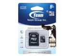 Team Group Memory Card microSDHC 8GB, Class 10, 14MB/s Write*, with SD Adapter, Lifetime Warranty