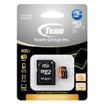 Team Group Memory Card microSDXC 128GB, UHS-I, 20MB/s Write*, with SD Adapter, Lifetime Warranty