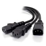 ALOGIC 0.3m Y Splitter Power Cable IEC C14 (M) 2 IEC C13 (F)