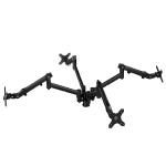 Atdec Systema SQS10B Quad Monitor Mounting Kit - 4x Dynamic Spring Assisted Monitor Arms with 100mm Modular Desk Post (Custom Mounting)