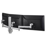 Atdec AWM Triple monitor arm solution - 710mm &amp; 130mm articulating arms - 400mm post - bolt - silver