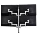 Atdec AWM Quad monitor arm solution - 460mm articulating arms - 750mm post - heavy duty clamp - silver