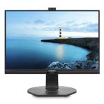 Philips Monitor 24&quot; 16:9 LED,241P6QPJKEB , 1920x1080 ,Power Sensor, Input: DP/VGA/DVI/HDMI VESA,Webcam,USB 3.0 x 3,4yr Warranty