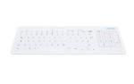 GETT CleanKeys - Premium Wireless/USB Glass Keyboard with combined Touchpad/Numpad and Auto Cleaning Warning