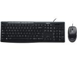 Logitech Wired Keyboard &amp; Mouse Combo, Desktop MK200, Black, USB