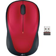 Logitech Wireless Mouse M235, 3 Button, USB Receiver, Scroll Wheel, Colour: Red, 1 AA battery (pre-installed)