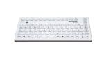 GETT InduKeys - Short (86 Key) Sanitizable Silicone USB Keyboard (IP68 Rated) - White
