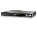 Cisco SG 500X 24-Port Gigabit Stackable Switch 24 PoE+ Ports 375 Watts &amp; 4 x 10GbE SFP+ Slots