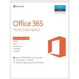 Microsoft Office 365 Home ,  License Software, 1 Year Subscription, 5 Devices, 32bit/64bit, Medialess, PC &amp; Mac