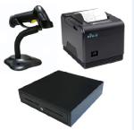 Birch CP-Q3 80mm Thermal receipt printer Built-in Ethernet, USB, Serial with PSU. Black Colour bundled with Cash drawer and scanner.