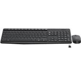 Logitech Wireless Keyboard &amp; Mouse Combo, MK235, Black, USB Receiver, Full Size.