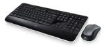 CHERRY DW 5000 - Wireless Multifunctional Keyboard + Optical Mouse,  USB / Black - 1 USB receiver for Keyboard + Mouse