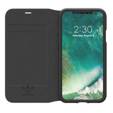 Adidas Originals Basic Logo Booklet Case suits iPhone X/Xs - Black/White