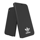 Adidas Originals Basic Logo Booklet Case suits iPhone X/Xs - Black/White