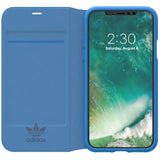 Adidas Originals Basic Logo Booklet Case suits iPhone X/Xs - Blue/White