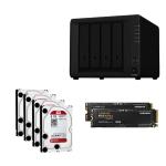 Synology Ultima Bundle - DS918+ x 1 NAS +  WD Red 6TB HDDs x 4 + Samsung M.2 NVMe 500GB x 2