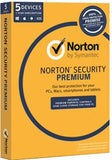 Norton Security Premium , OEM Software, Single Pack, 5 User, 1 Year License (With media)
