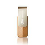 Team Group USB Drive 64GB, C143, USB3.0, Brown &amp; Silver, Rotating, Capless, READ 25MB/s, 15g, Lifetime Warranty