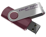 Team Group USB Drive 64GB, Colour Turn, USB2.0, Purple &amp; Silver, Rotating, Capless, 15MB/s Read*, 11g, Lifetime Wty