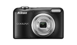 Nikon Digital Compact Camera COOLPIX A10, Black, 16.1MP, 5x Optical Zoom, Fixed Lens. Battery AA-size x 2.
