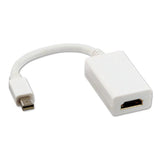 ALOGIC Premium 15cm Mini DisplayPort to HDMI Adapter  Male to Female  WHITE [MDP-HDMI-AIC]