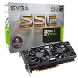 EVGA GeForce GTX1050 Ti SSC Gaming Graphics Card, 4GB GDDR5, PCIE, Full Height, ACX 3.0 (2 Fans), DVI-D, DP, HDMI, Max 3 Outputs