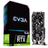 EVGA GeForce RTX2070 Black Gaming Graphics Card, 8GB GDDR6, PCIE, Full Height, Dual HDB Fans, DVI-D, DP x2, HDMI, Max 4 Outputs
