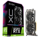 EVGA Geforce RTX2080 XC Gaming Graphics Card, 8GB GDDR6, PCIE, Full Height, HDB RGB Fans x 2, DP x3, HDMI, Max 4 Outputs
