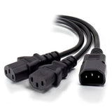 ALOGIC 0.3m Y Splitter Power Cable IEC C14 (M) 2 IEC C13 (F)