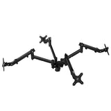 Atdec Systema SQS10B Quad Monitor Mounting Kit - 4x Dynamic Spring Assisted Monitor Arms with 100mm Modular Desk Post (Custom Mounting)