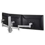 Atdec AWM Triple monitor arm solution - 710mm &amp; 130mm articulating arms - 400mm post - F Clamp - black