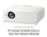 Panasonic PT-VW540 Business Projector 5500 Lumens, WXGA resolution. Vertical &amp; Horizontal Keystone. HDMI