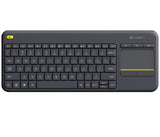 Logitech Wireless Keyboard K400 Plus, Black, USB Receiver, Inbuilt Touch Pad (Powered by 2xAA, included)