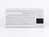 GETT InduKeys - Sanitizable Silicone USB Keyboard with Integrated Touchpad (IP68 Rated) - Grey