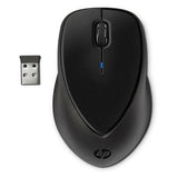 HP Wireless Mouse Comfort Grip, 3 Button, Optical, Nano USB Receiver, Scroll Wheel, Colour: Black, 2.4GHz (Powered by 2xAA, included)