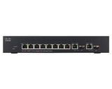 Cisco SG 350 10-Port Gigabit Managed Switch 8 PoE+ Ports 128 Watts 2 GbE &amp; 2 combo Gb SFP Slots