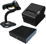 Epson TM-T88VI-241 Thermal Receipt Printer Built-in Ethernet, USB, Serial, With PSU &amp; 1M power cable , bundled with Cash Drawer and barcode scanner.