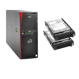 Bundle Fujitsu TX2550 M4, XEON Silver 4110 8C (1/2), 16GB DDR4 (1/24), DVD-RW, EP420i, RMK, 800W (2/2), TOWER, 3YR ONSITE, 2 x 600GB SAS 10K